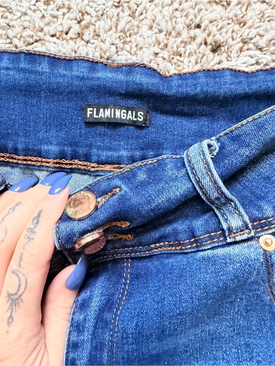 Flamingals Denim - Flamingals Women's Dark Blue Cropped Capri Jeans
